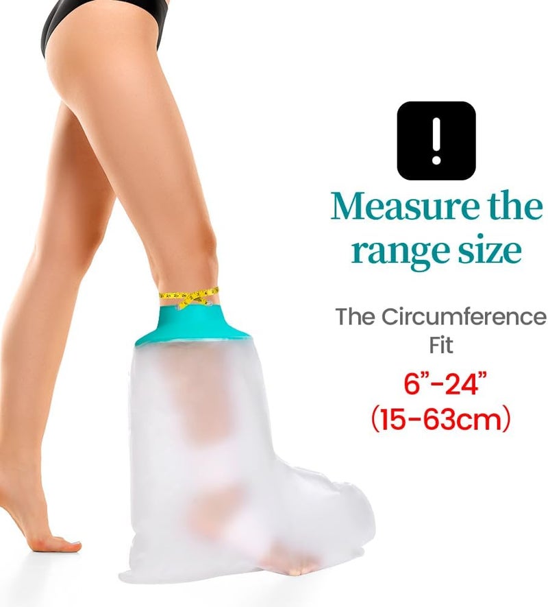 CIVJET Cast Covers for Shower Leg, Waterproof Cast Cover for Showering, Cast Protector for Shower Leg Adult, Shower Boots for Foot after Surgery, Ankle, Foot (Diameter - 7.9") - Image 4